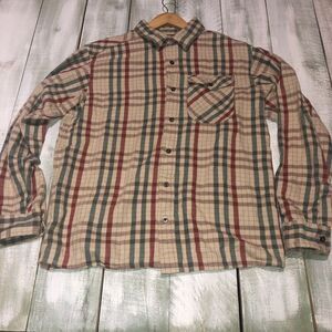 Patagonia Shirt Mens L Organic Cotton Long Sleeve Plaid 53883 Steersman Outdoor